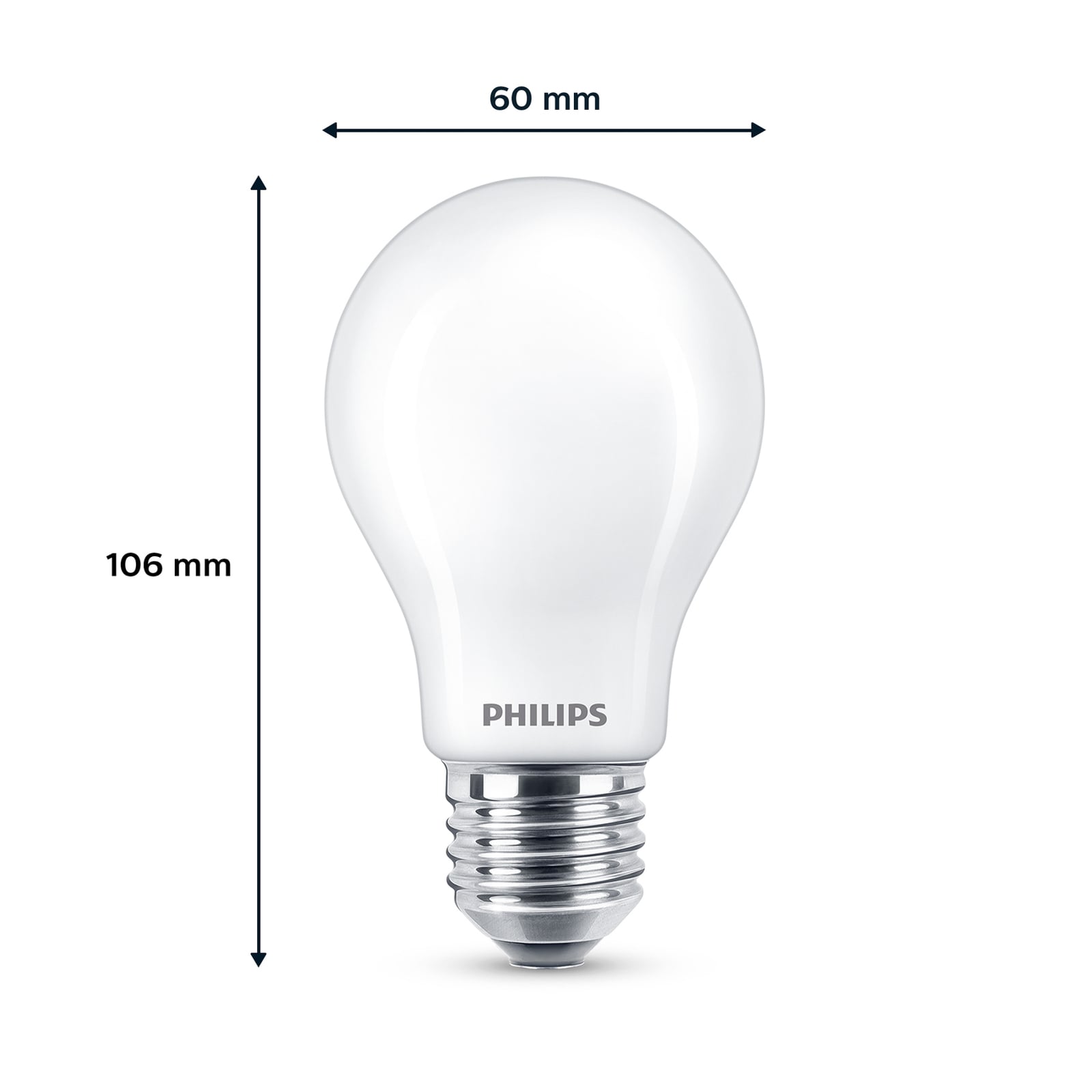 LED-pære E27 7W 806lm 2700K matt 6-pakning - Philips detalj av matt glass