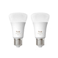 LED-pære E27 8,1W 1100 lm RGB CCT dimbar 2-pakning - Philips Hue forfra