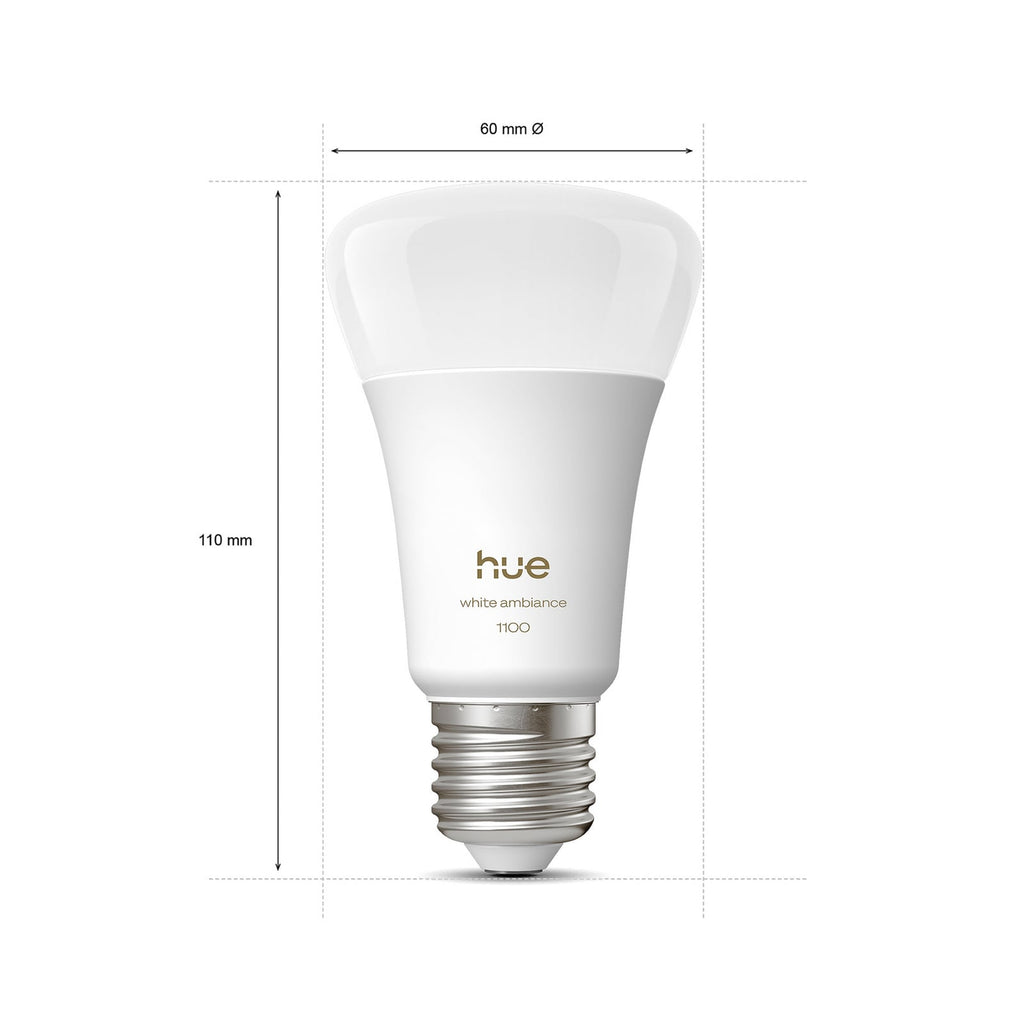 LED-pære E27 8,1W CCT dimbar matt 1100lm Philips Hue detalj
