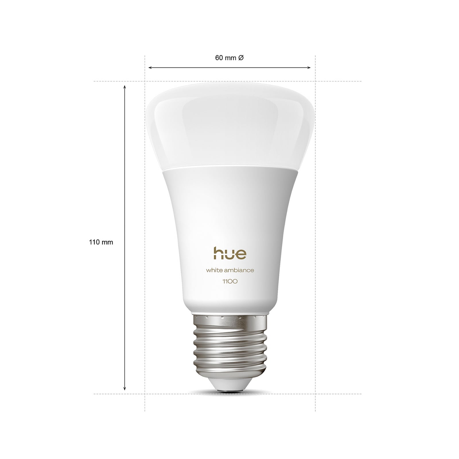 LED-pære E27 8,1W CCT dimbar matt 1100lm Philips Hue detalj
