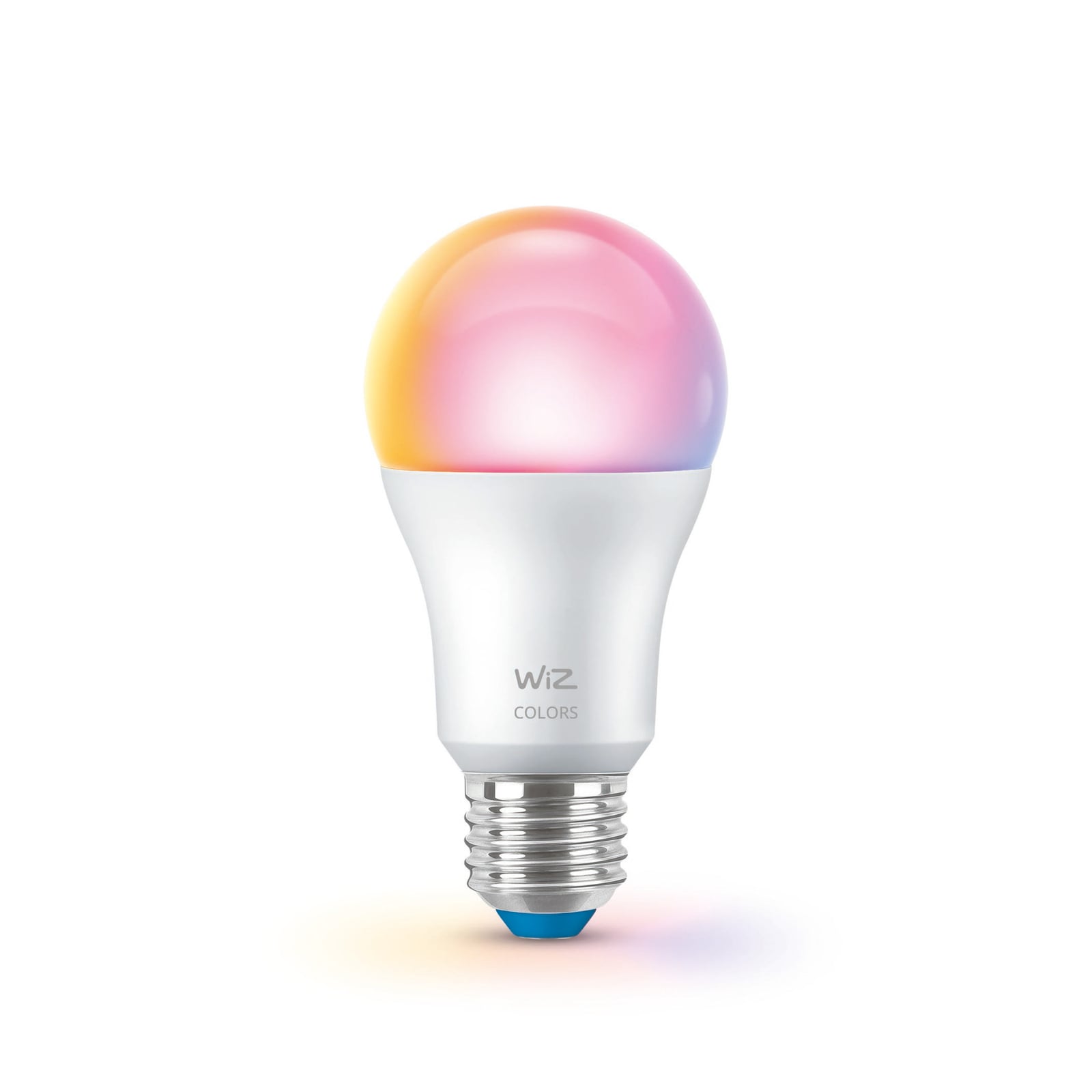 LED-pære E27 8,5W RGBW matt dimbar WiFi 2-pk forfra