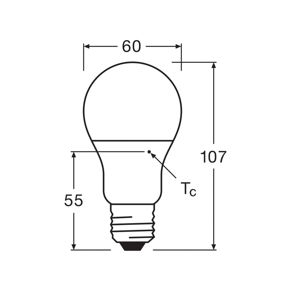 LED-pære E27 8W 806lm 2700K varmhvit opal 6-pakning OSRAM nærbilde