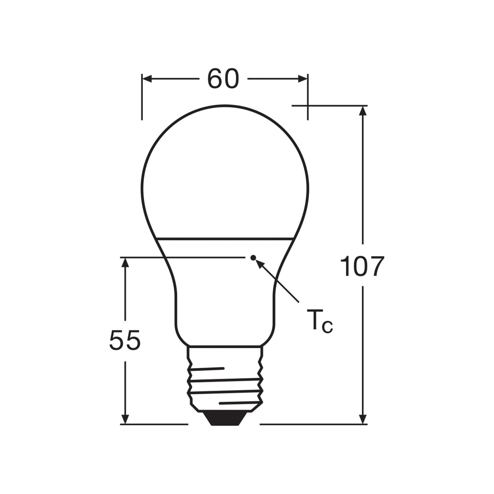 LED-pære E27 8W 806lm 2700K varmhvit opal 6-pakning OSRAM nærbilde