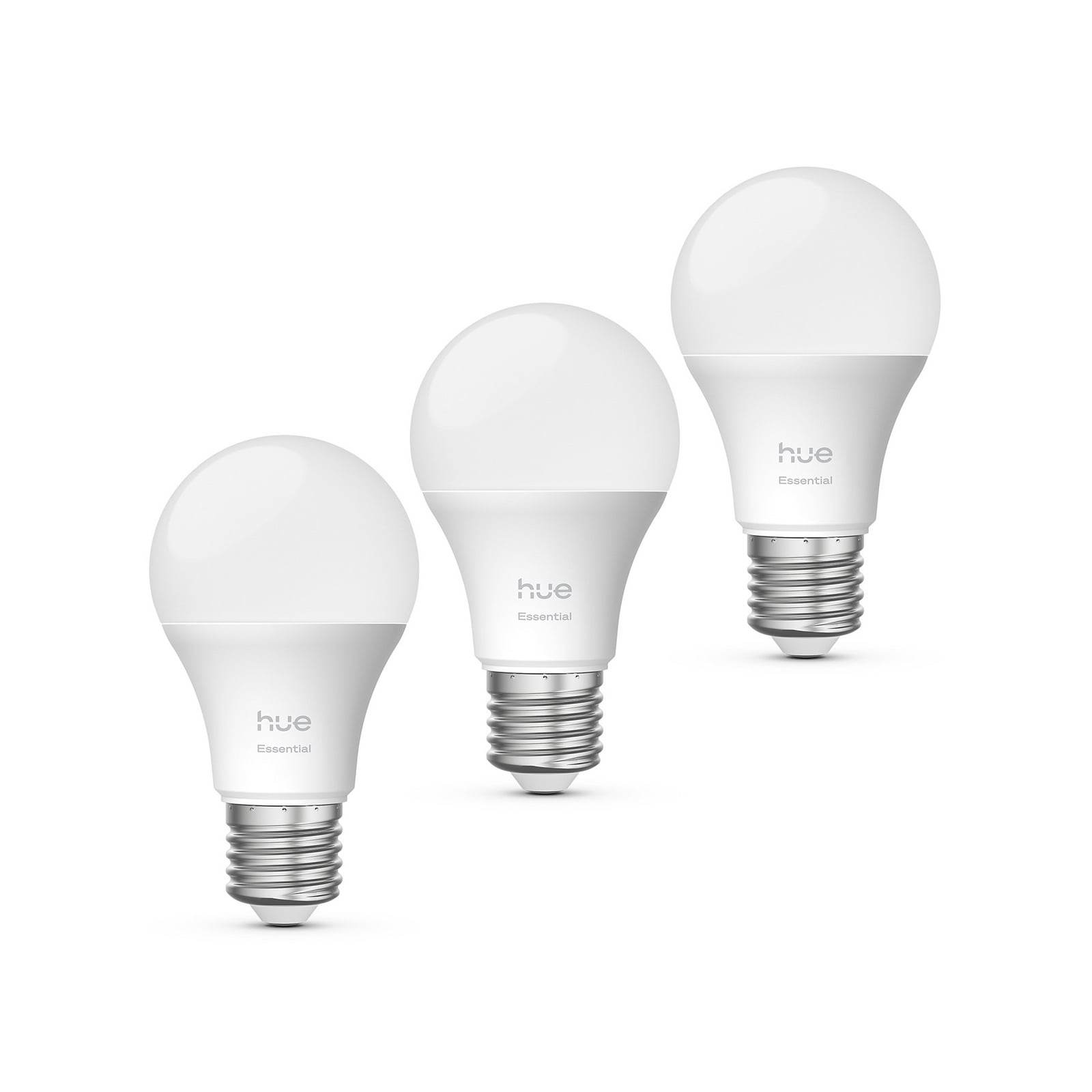 LED-pære E27 8W pæreform RGB CCT dimbar 3-pakning - Philips Hue forfra