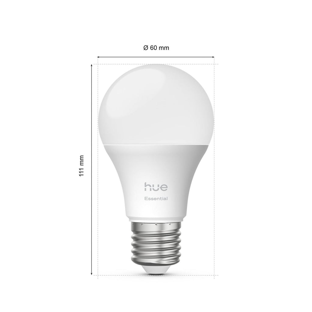 Detalj av LED-pære E27 8W pæreform RGB CCT dimbar 3-pakning - Philips Hue