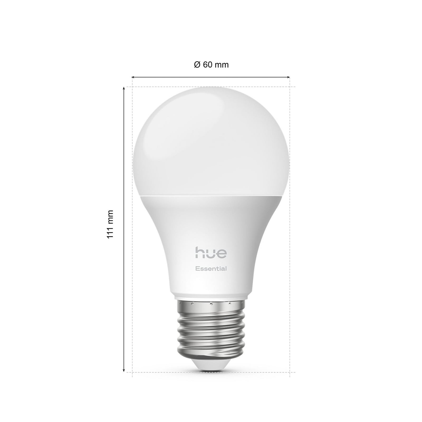 Detalj av LED-pære E27 8W pæreform RGB CCT dimbar 3-pakning - Philips Hue