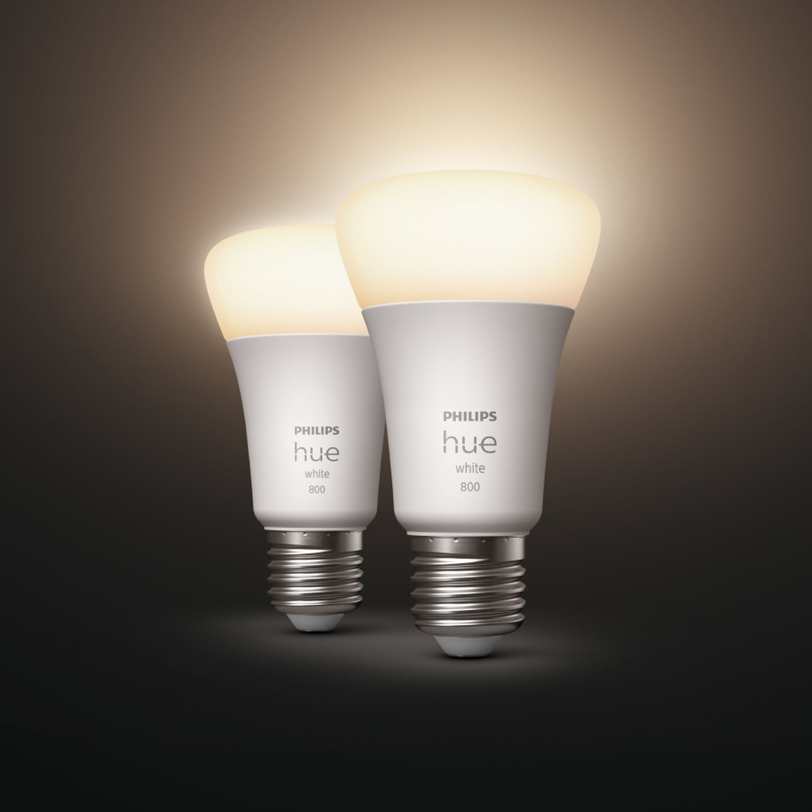 LED-pære E27 9W varmhvit dimbar Bluetooth Zigbee 2-pk Philips Hue bakside
