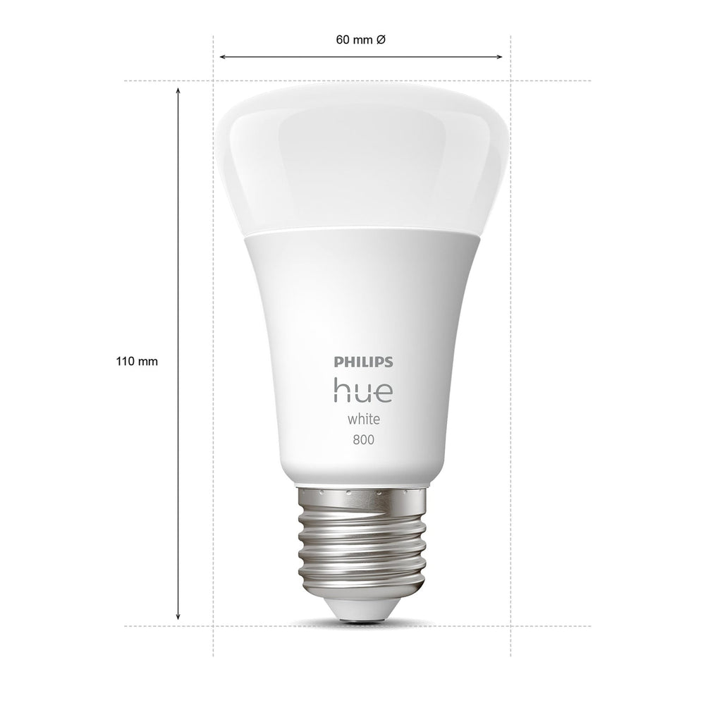 LED-pære E27 9W varmhvit dimbar Bluetooth Zigbee 2-pk Philips Hue detalj