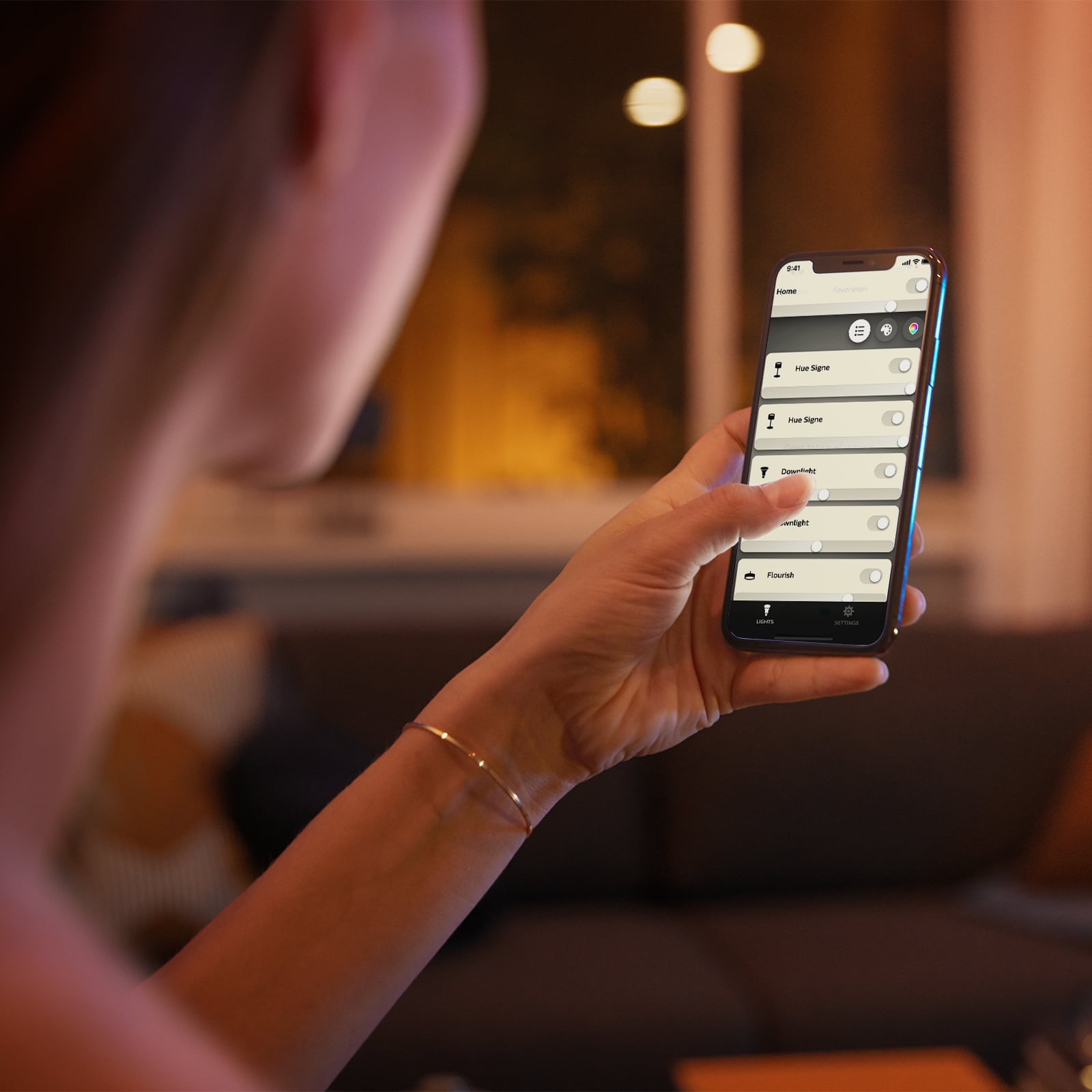 LED-pære E27 9W varmhvit dimbar Bluetooth Zigbee 2-pk Philips Hue app kontroll