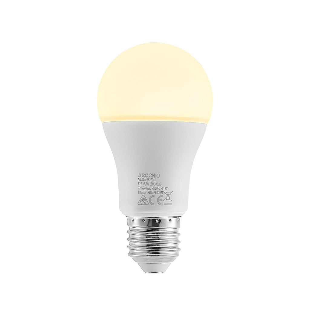 LED-pære E27 A60 13,5W opal 3000K 1521 lm fra Arcchio forfra