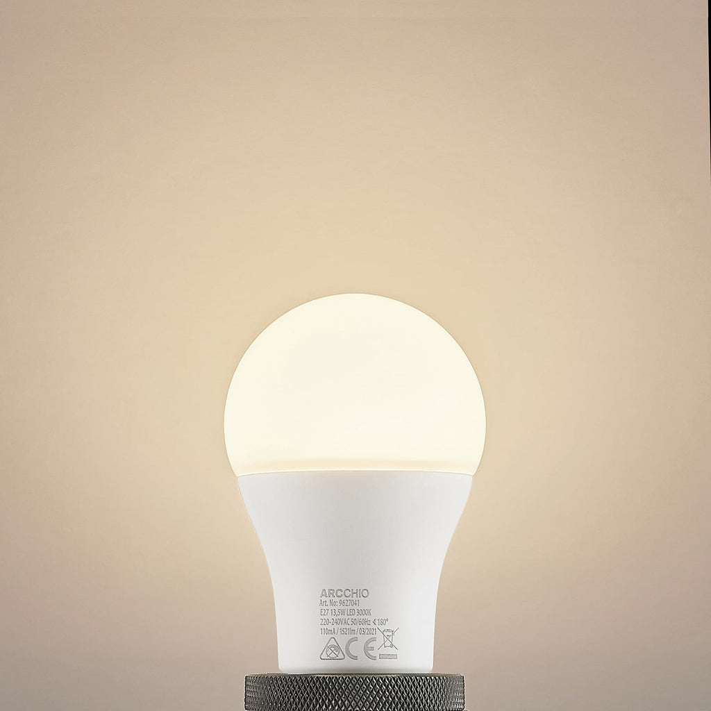 LED-pære E27 A60 13,5W opal 3000K 1521 lm fra Arcchio bakside