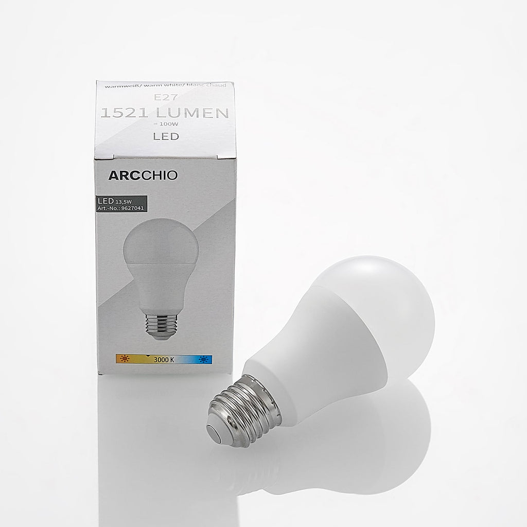LED-pære E27 A60 13,5W opal 3000K 1521 lm i emballasje