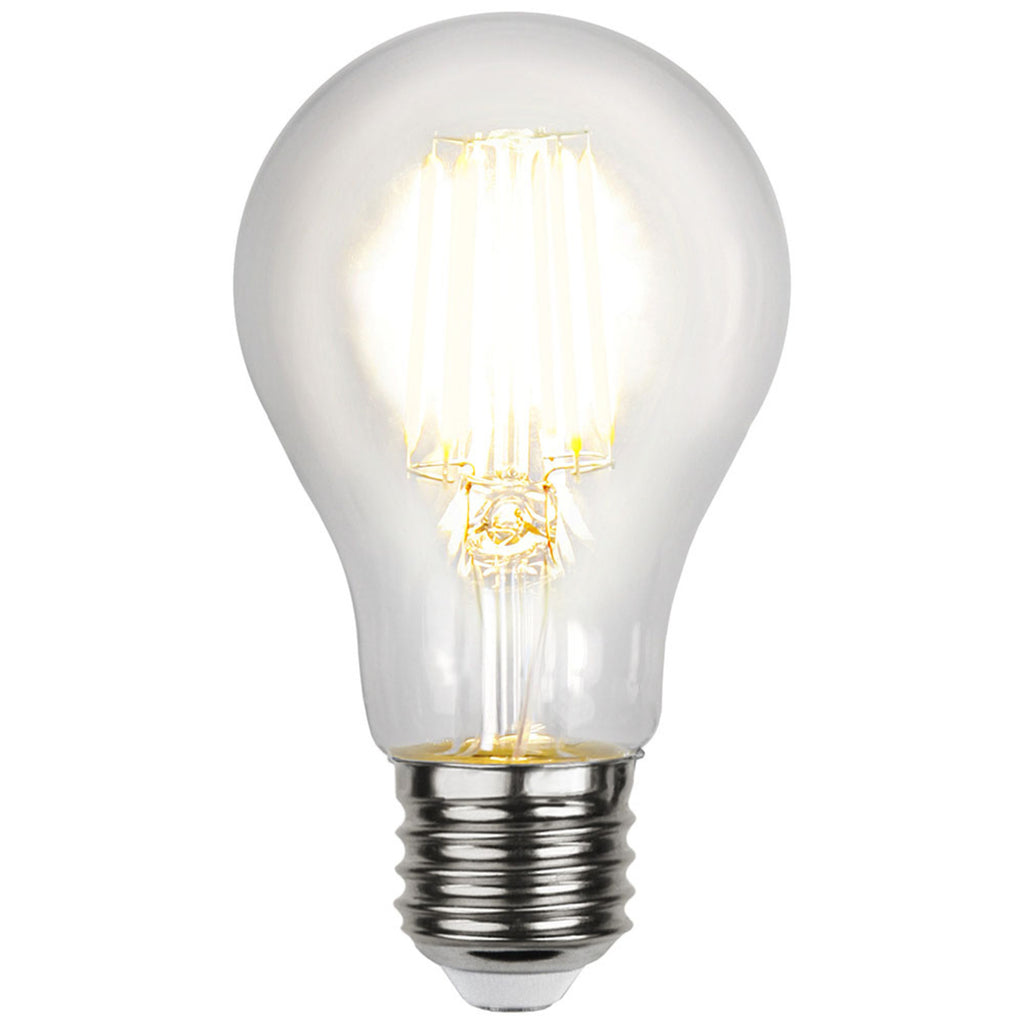 LED-pære E27 A60 3,5W 2700K klar AC/DC 12-24V - STAR TRADING forfra