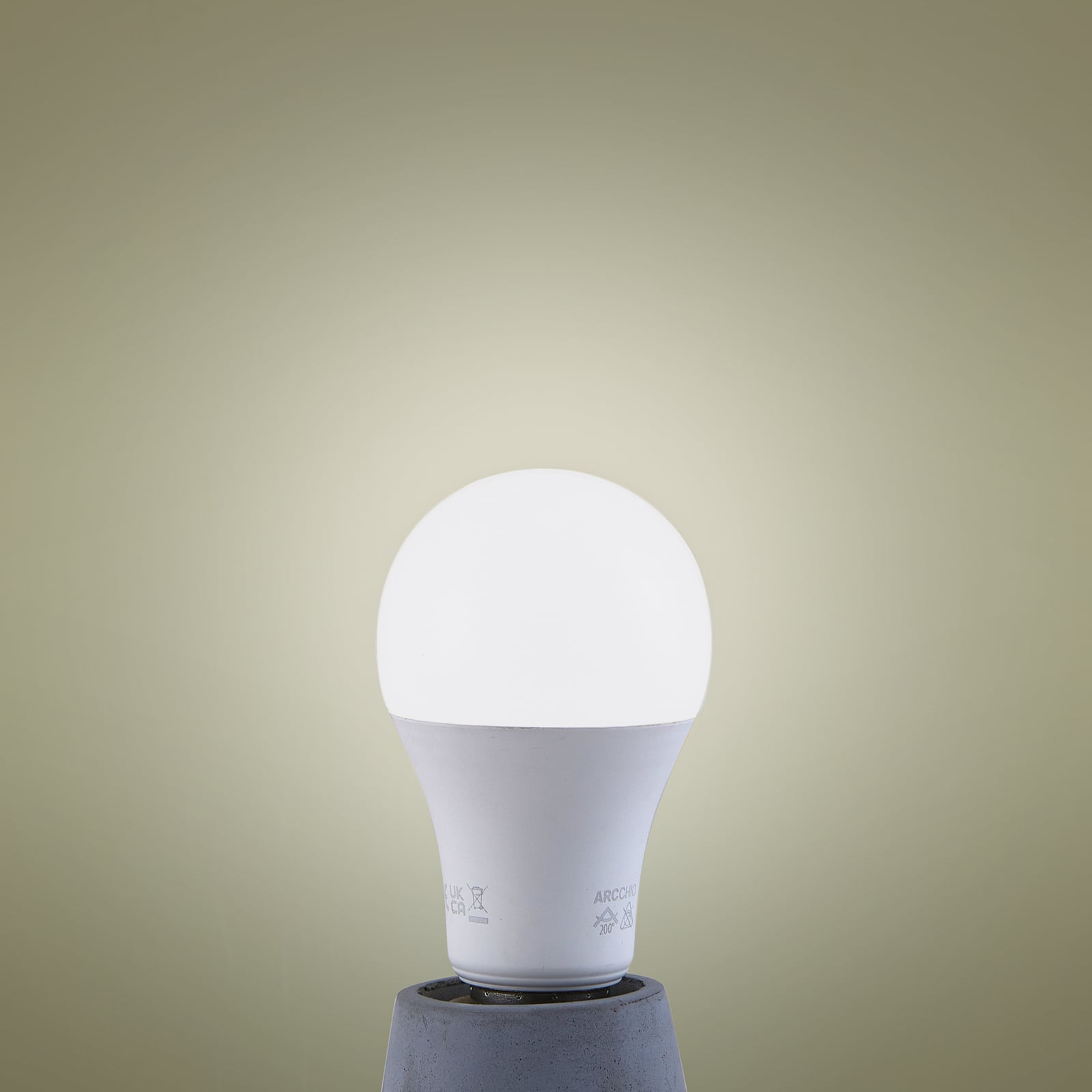 Detalj av LED-pære E27 A60 3,8W 4000K 806lm opal