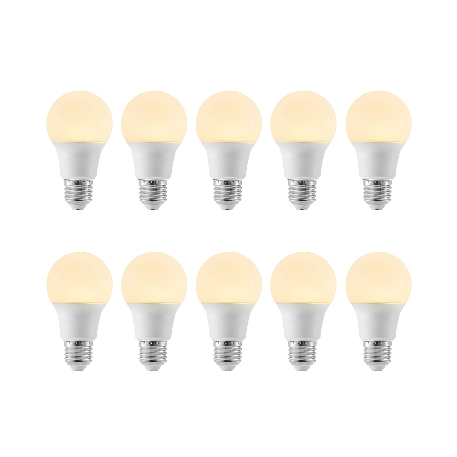 LED-pære E27 A60 8W 806lm 3000K opal 10-pakning - Arcchio forfra