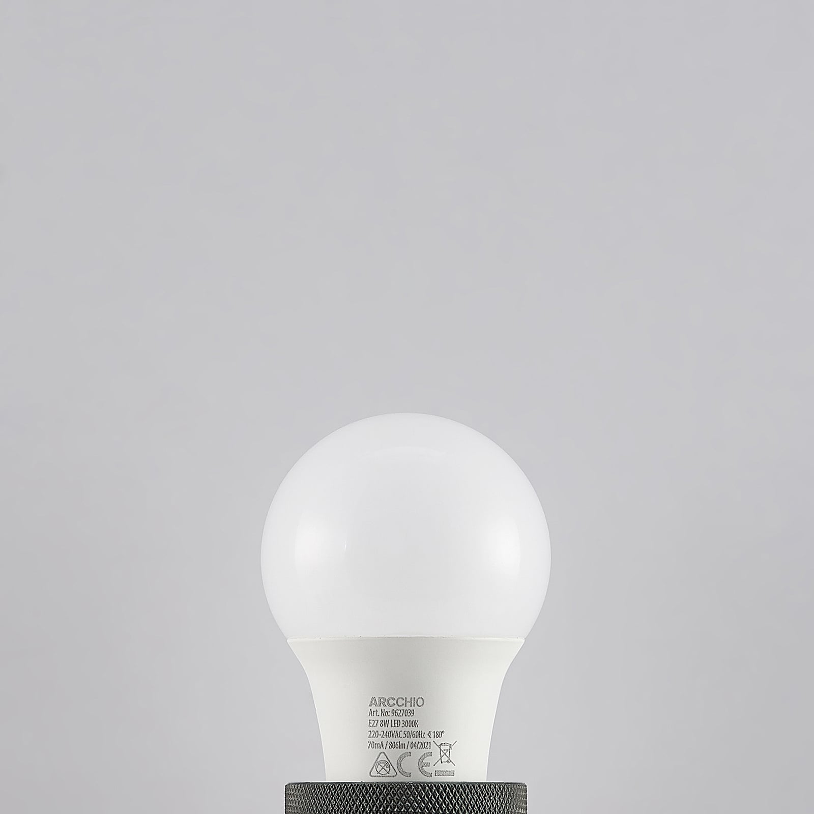 Nærbilde av LED-pære E27 A60 8W opal 3000K 806 lm - Arcchio