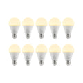 LED-pære E27 A60 9,5W 3000K opal 10-pakning forfra