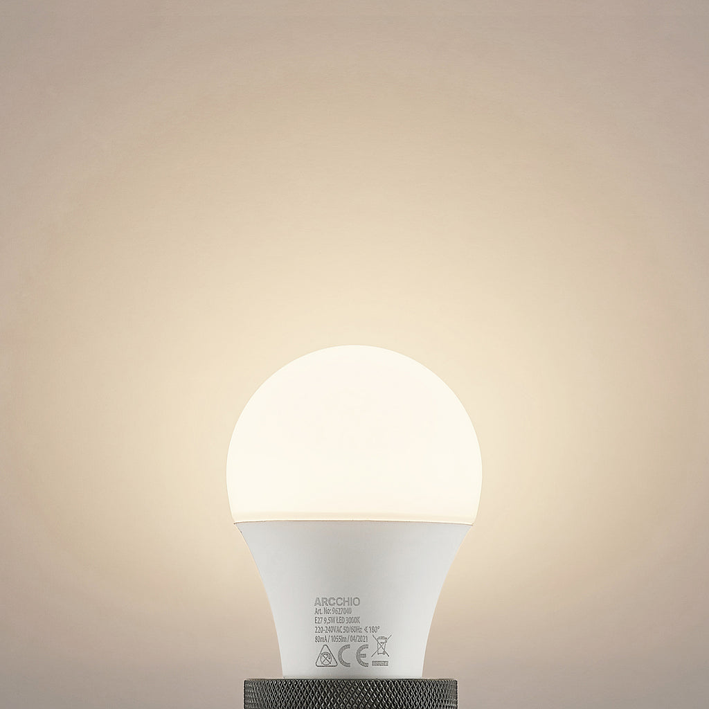 LED-pære E27 A60 9,5W 3000K opal nærbilde