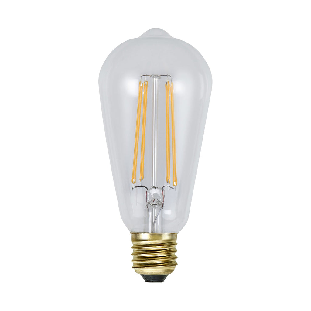 LED-pære E27 ST64 3,6W 2100K klar dimbar forfra