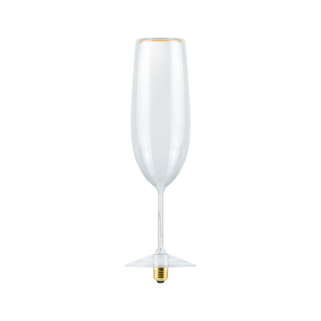 LED-pære Floating Champagne E27 4W 2200K klar dimbar forfra