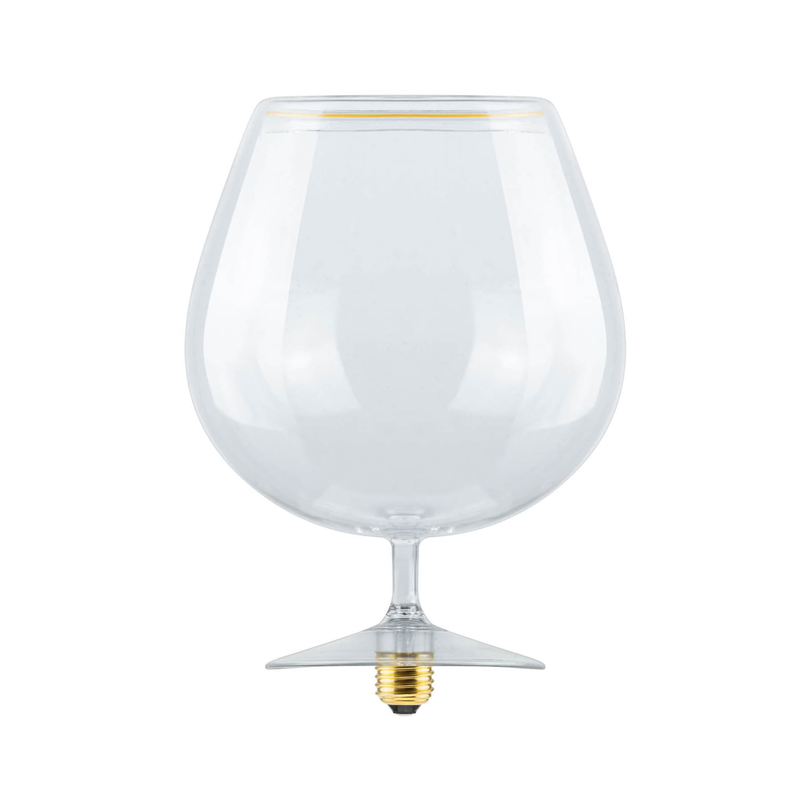 LED-pære Floating Cognac klar E27 6W 2200K dimbar forfra