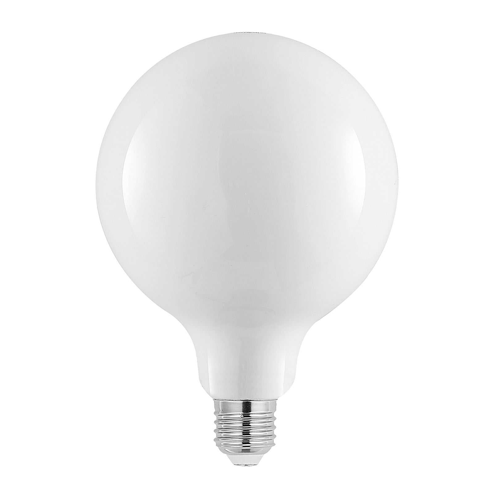 LED-pære G125 globe E27 8W 2700K dimbar opal forfra
