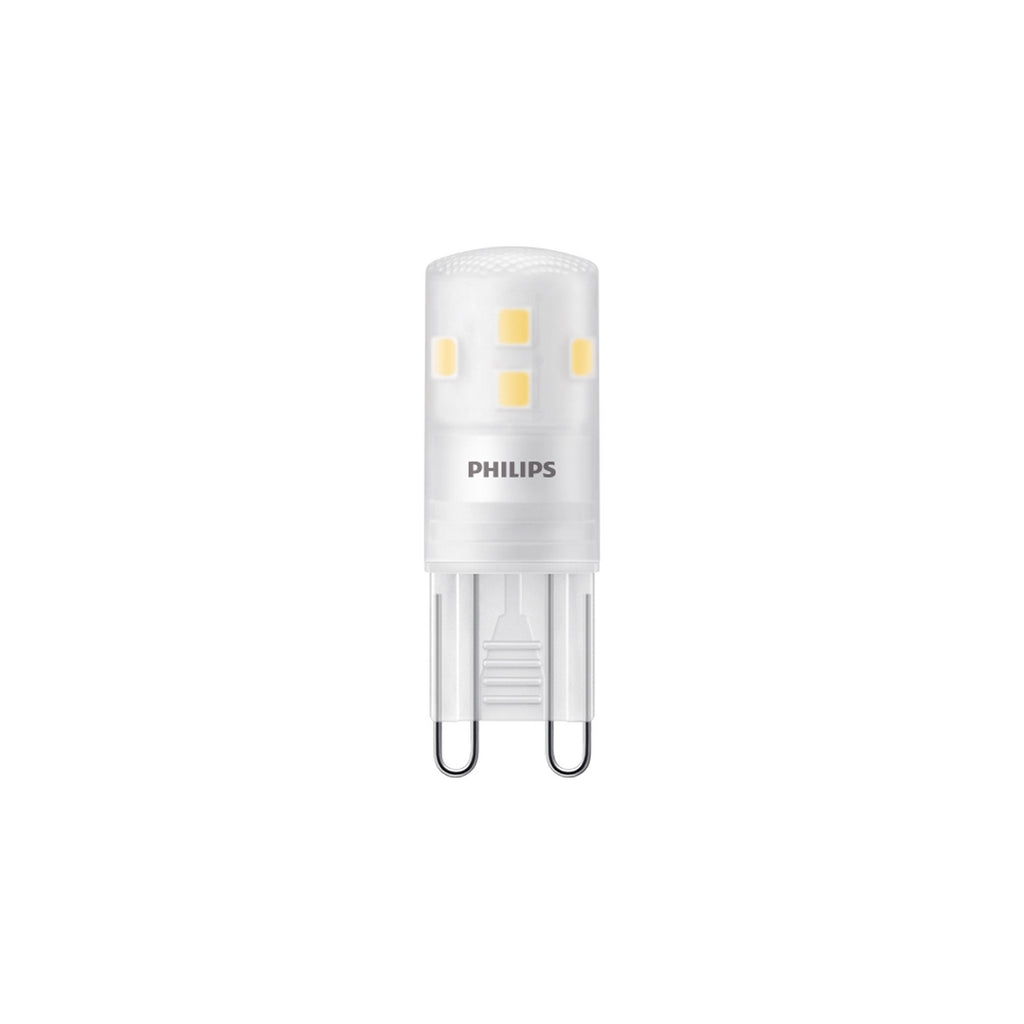 LED-pære G9 1,9W 2700K varmhvit matt 6-pakning - Philips bakside