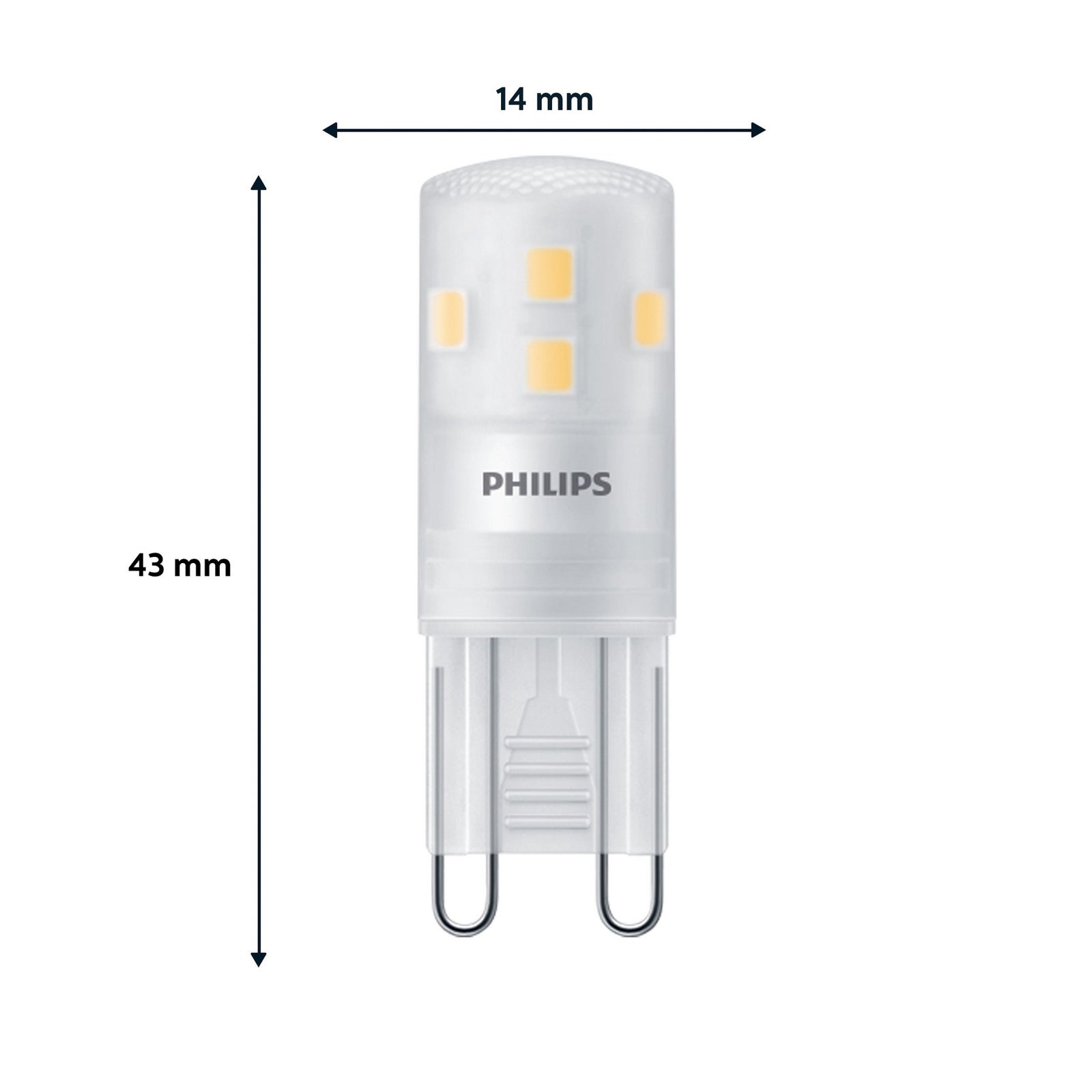 LED-pære G9 1,9W 2700K varmhvit matt 6-pakning - Philips detalj
