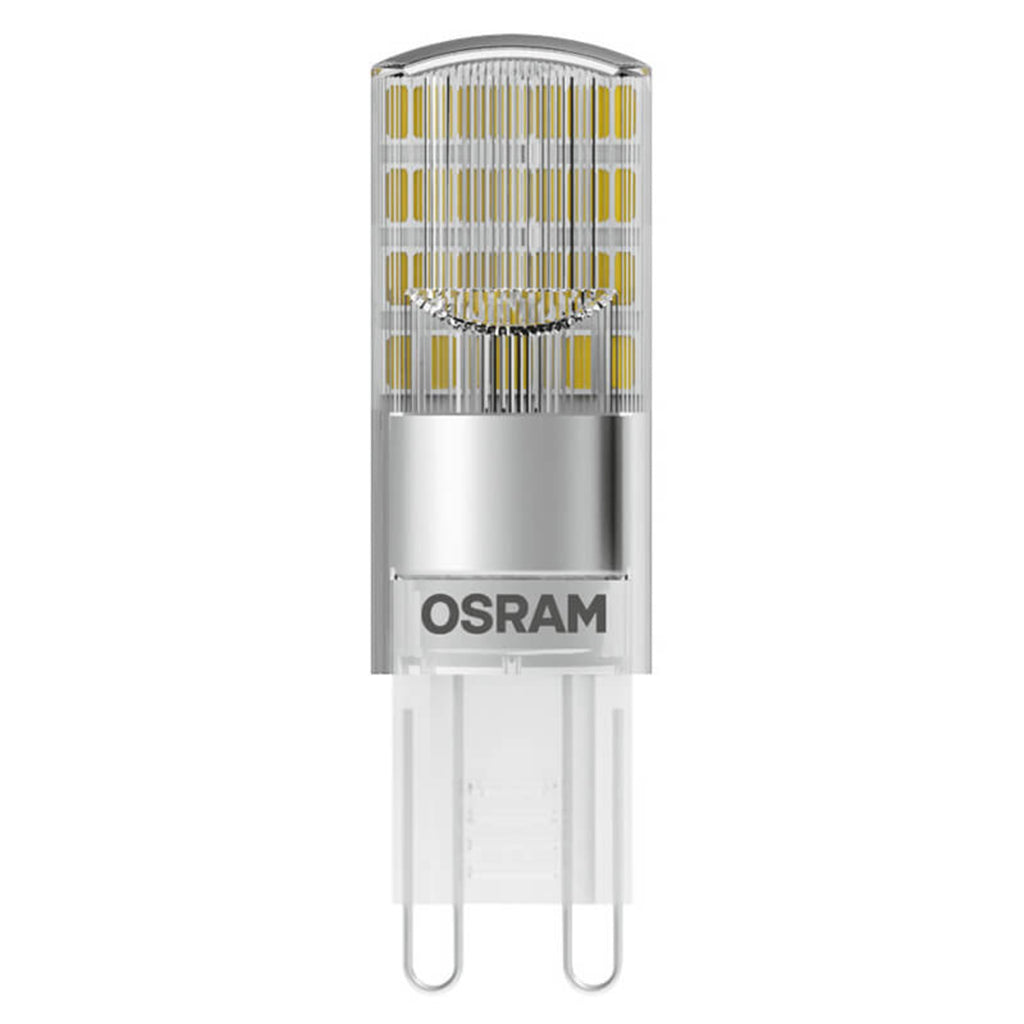 LED-pære G9 2,6W 2700K varmhvit 320 lm klar - OSRAM forfra