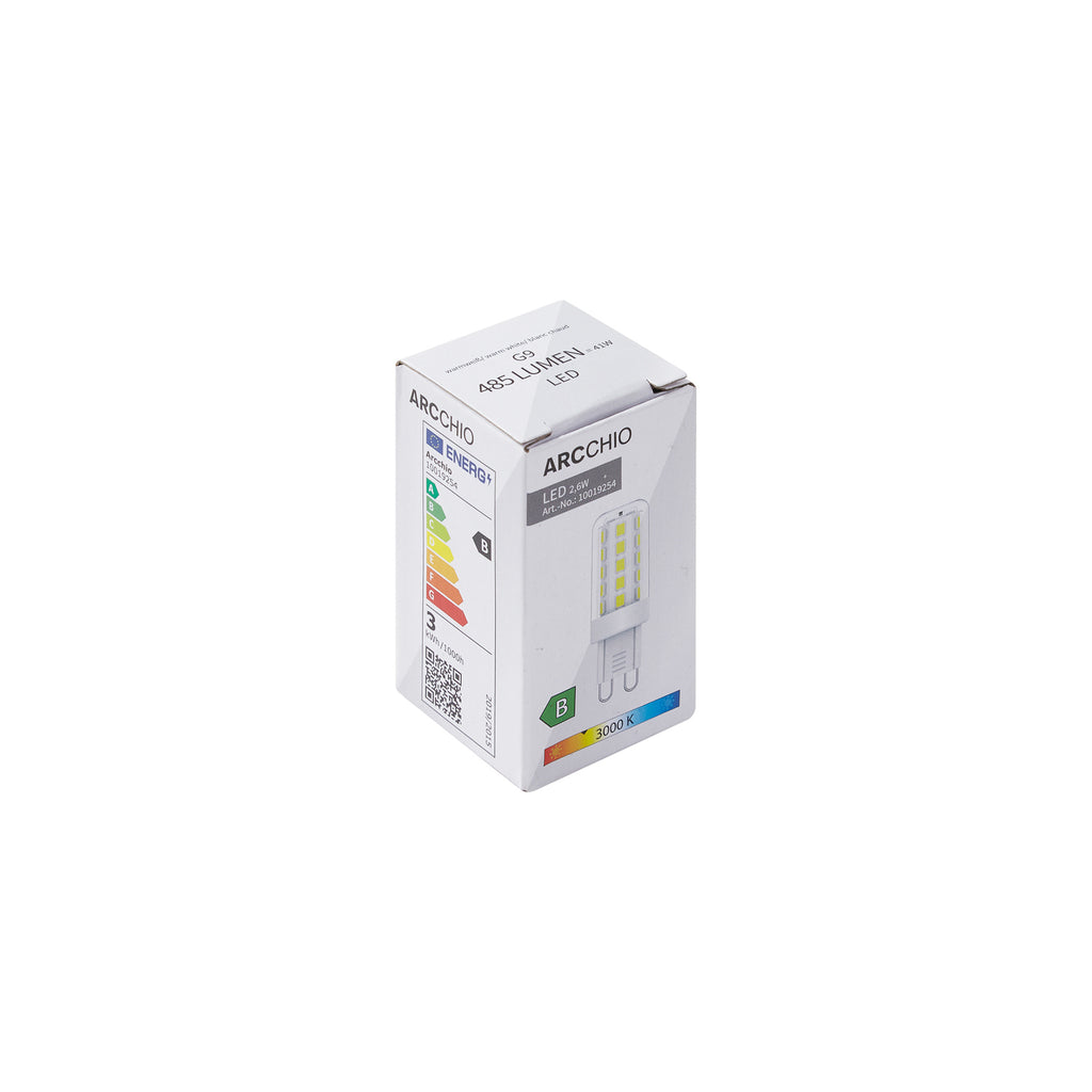 LED-pære G9 2,6W klar 3000K varmhvit 485 lm - Arcchio i lampe