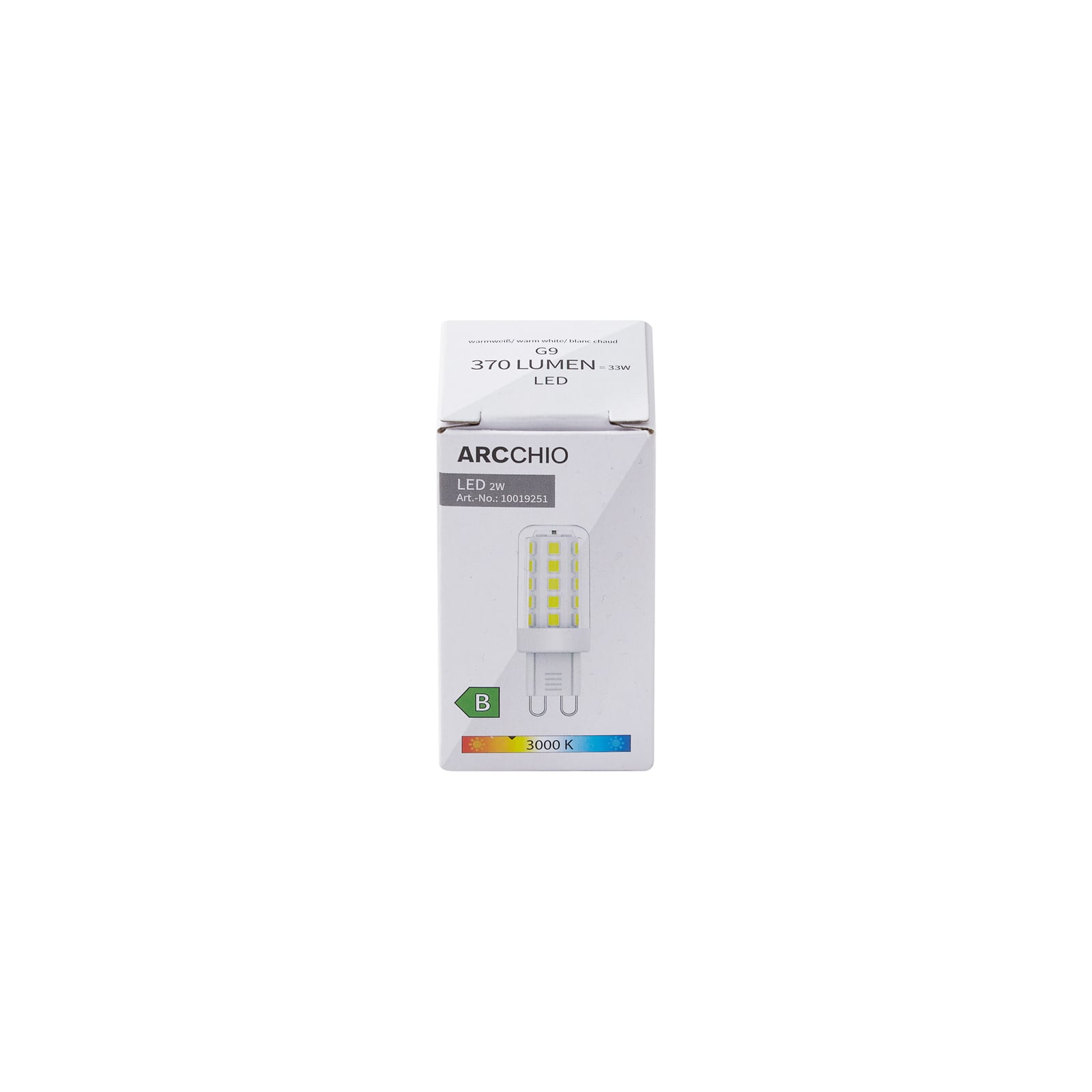 LED-pære G9 2W 3000K varmhvit klar 370 lm - Arcchio nærbilde