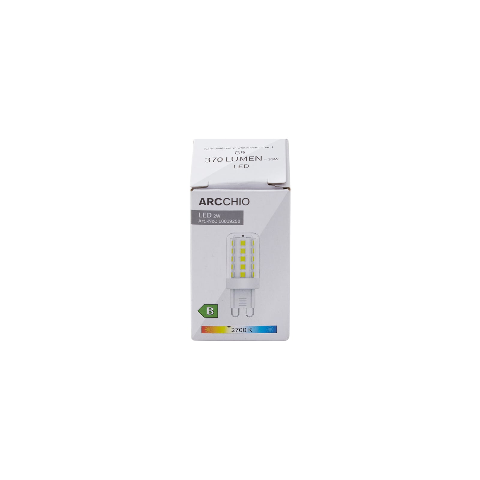 LED-pære G9 2W klar 2700K varmhvit 370 lm - Arcchio nærbilde
