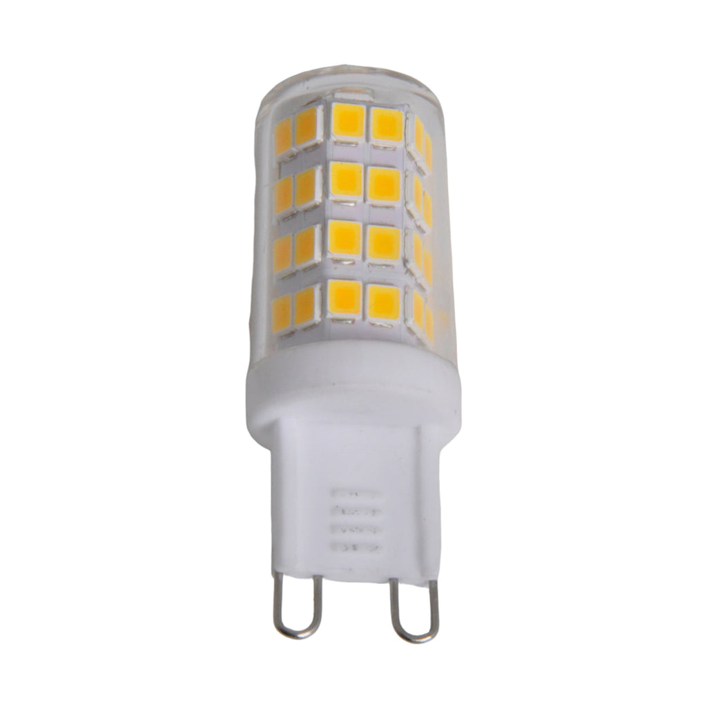 LED-pære G9 3W 3000K varmhvit klar 3-pakning bakside