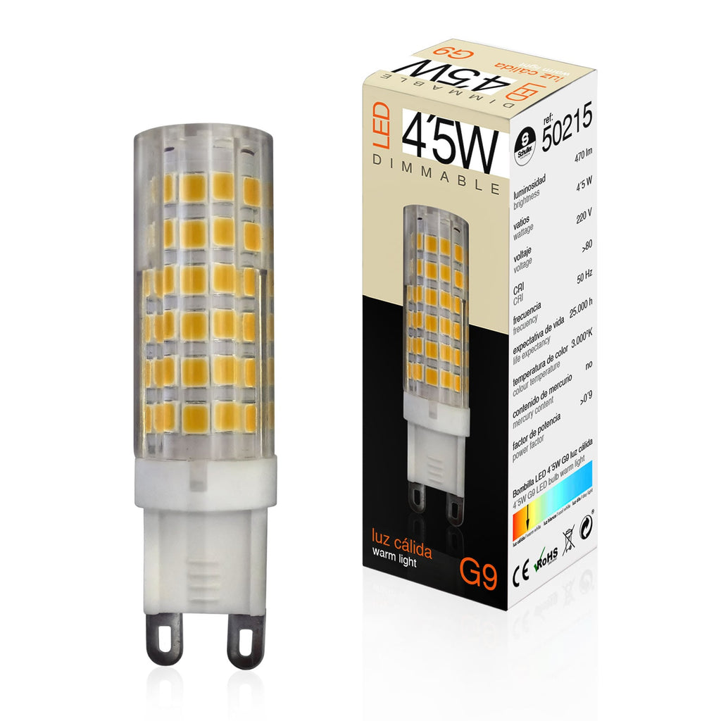 LED-pære G9 4,5W 3000K 470lm klar dimbar Schuller Valencia nærbilde