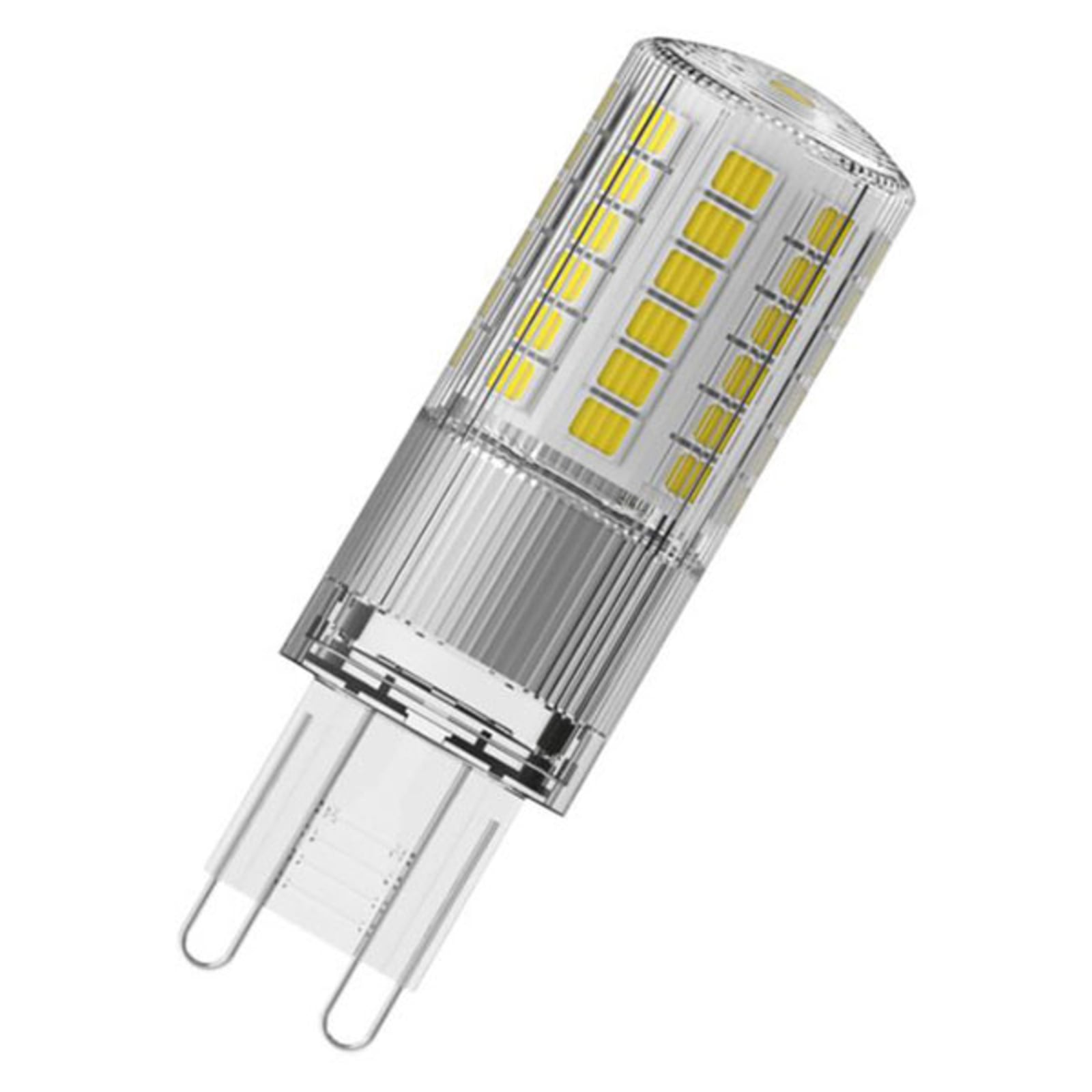 LED-pære G9 4W 2700K klar 3-stegs dimbar 470lm fra OSRAM forfra