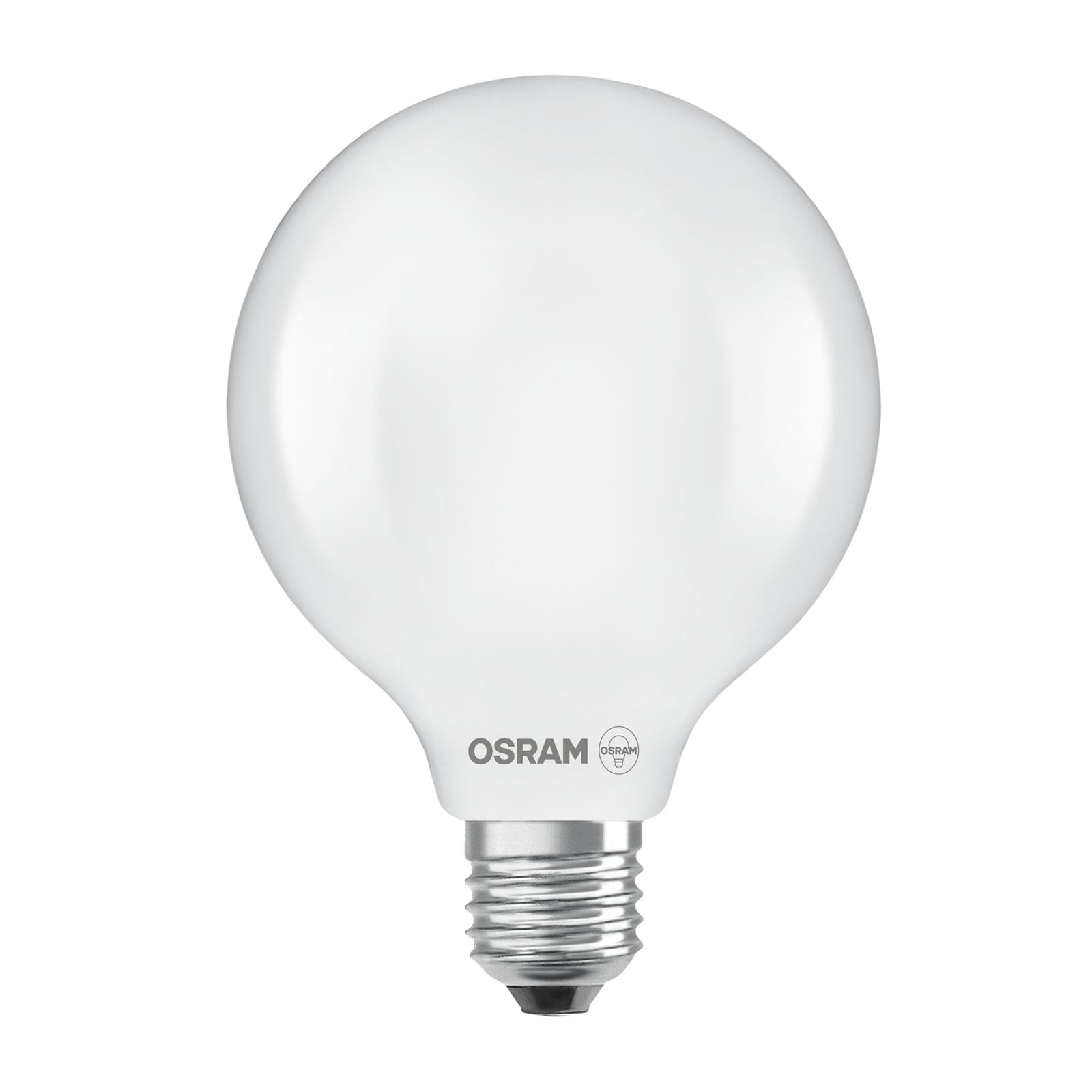 LED-pære Globe G125 E27 7,2W matt 2700K 1521 lm forfra