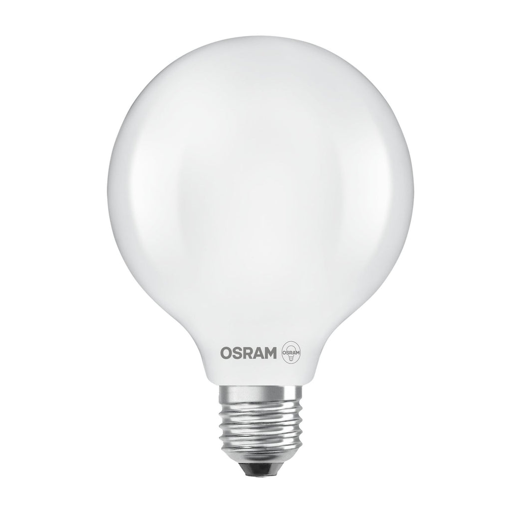 LED-pære Globe G125 E27 7,2W 6500K 1521lm matt OSRAM forfra