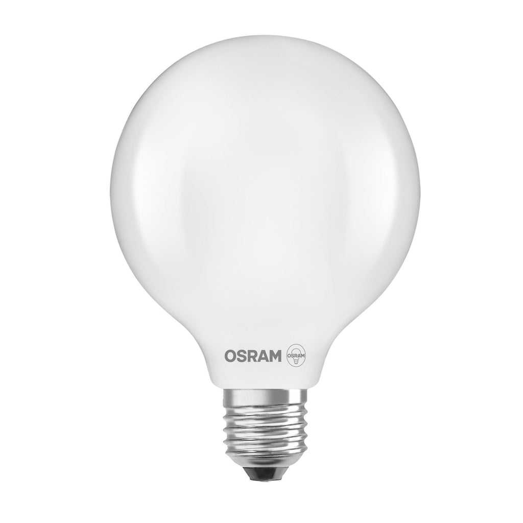 LED-pære Globe G95 E27 3,8W 2700K varmhvit matt forfra