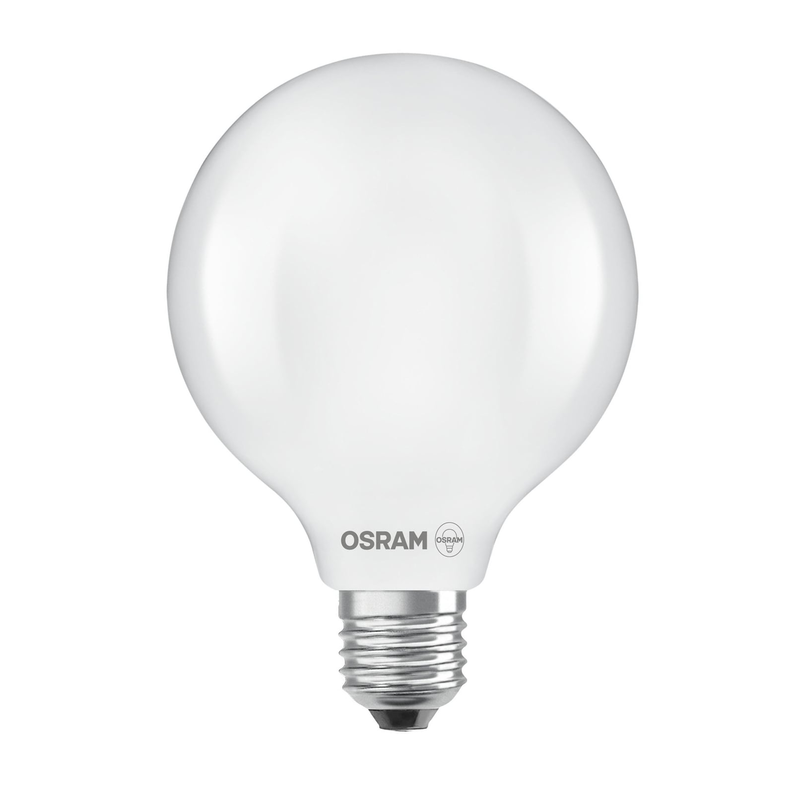LED-pære Globe G95 E27 3,8W 2700K varmhvit matt forfra