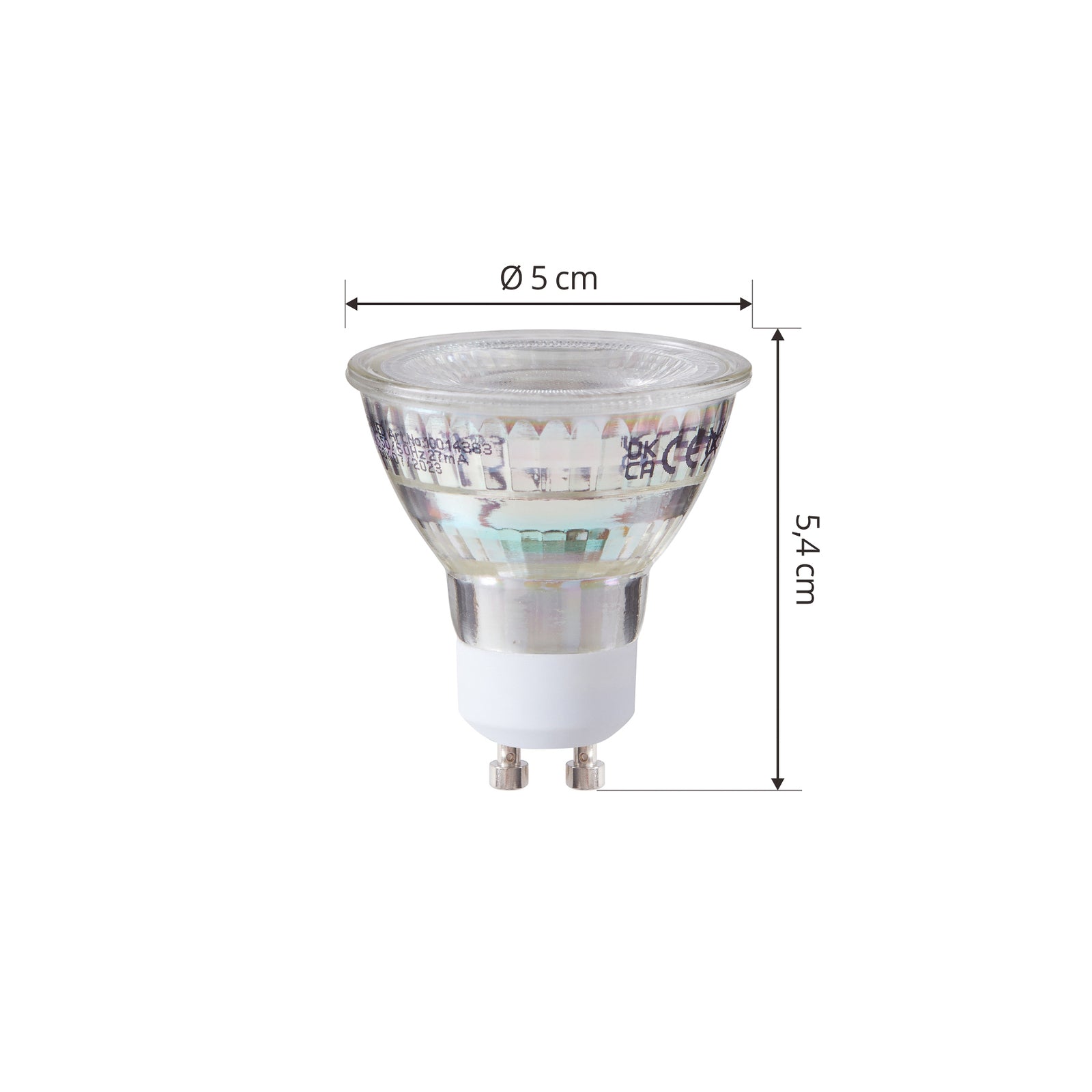 LED-pære GU10 2,5W 2700K 450lm klar 2-pakning detalj