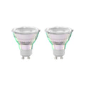 LED-pære GU10 2,5W 2700K 450lm klar 2-pakning front