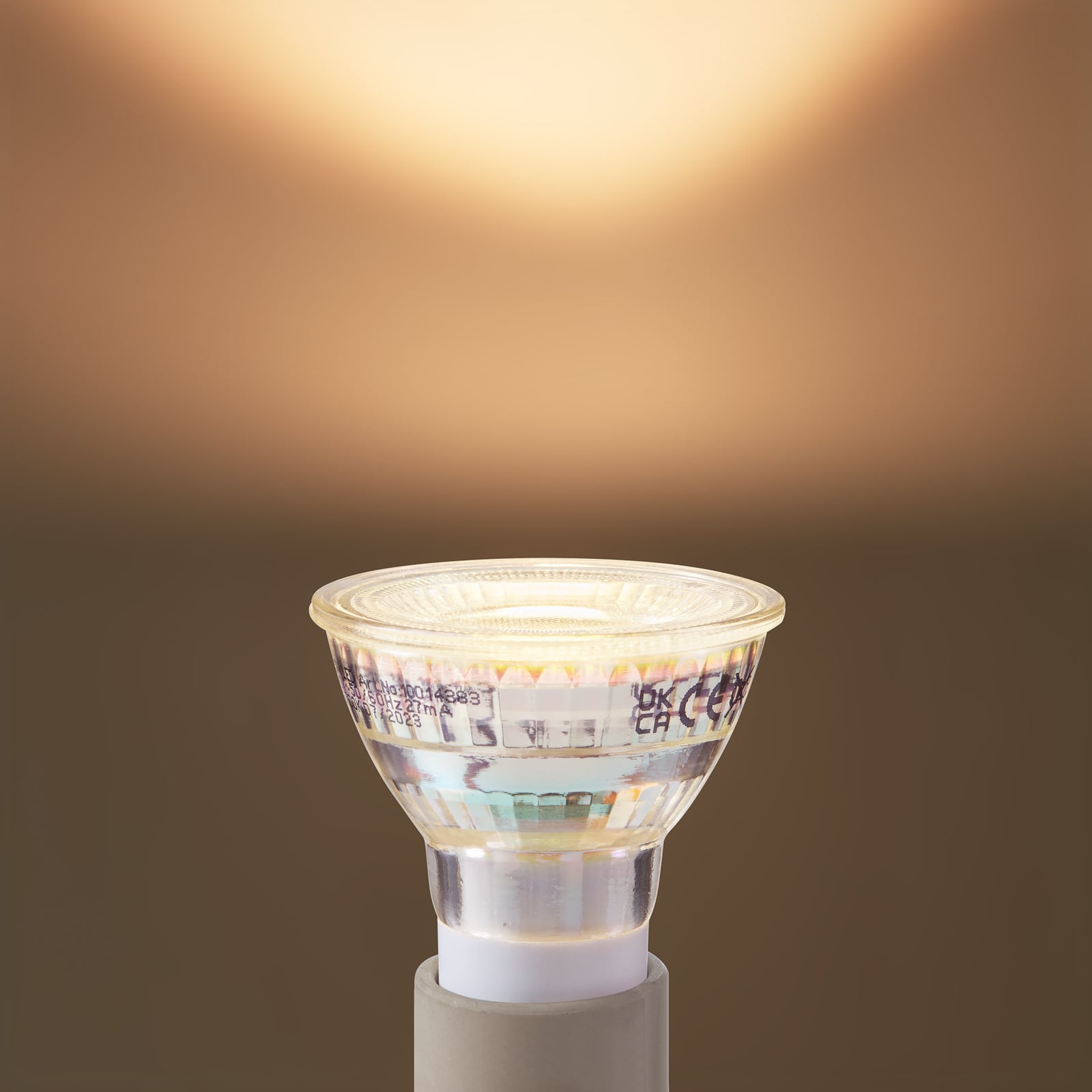 LED-pære GU10 4,7W 2700K 850lm glass 10-pakning - Arcchio montert