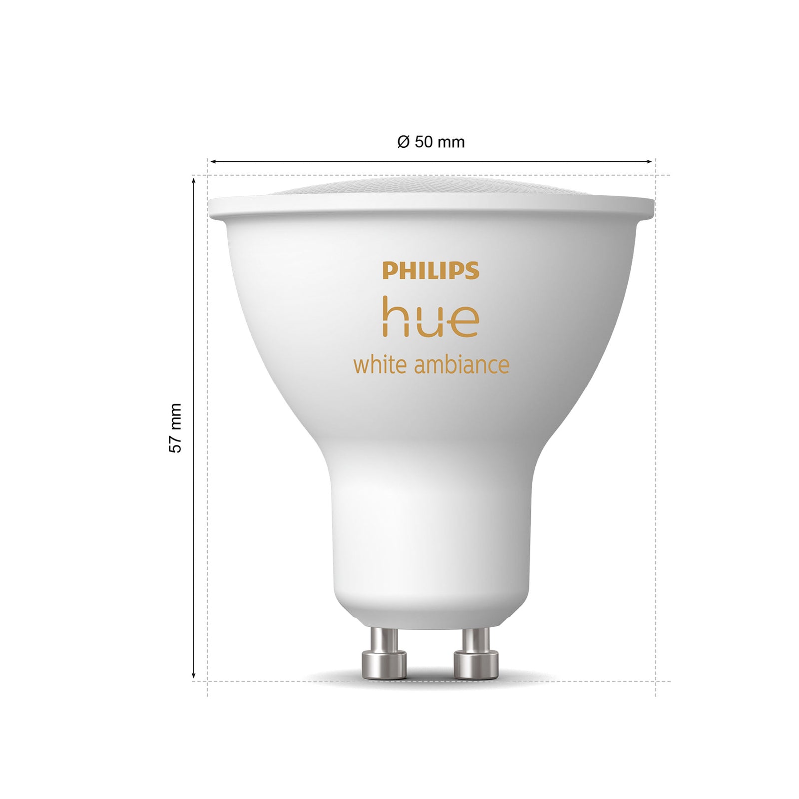 LED-pære GU10 4,2W reflektor dimbar CCT 3-pakning - Philips Hue bakside