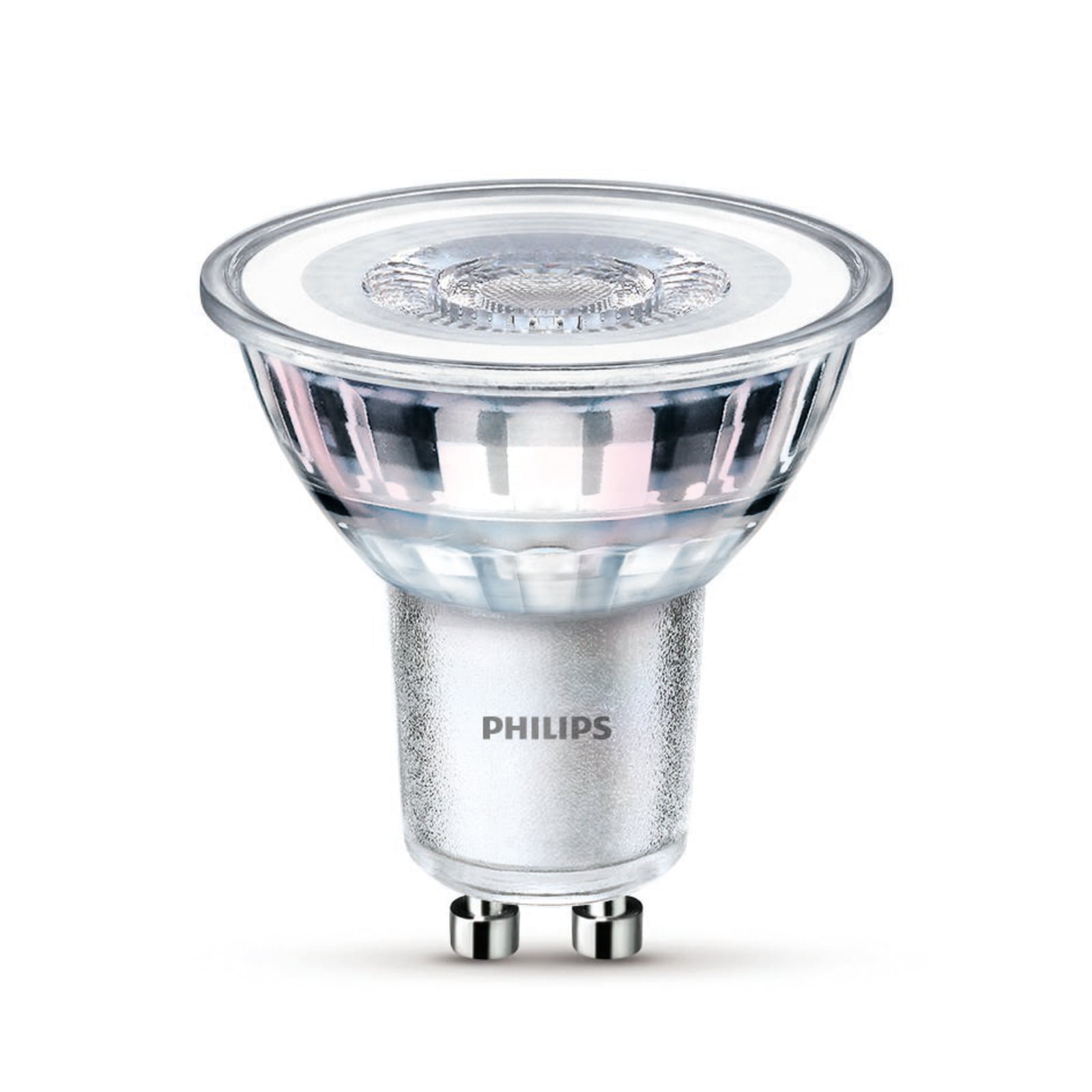 LED-pære GU10 4,6W 355lm 2700K klar 36° 3-pakning Philips bakside