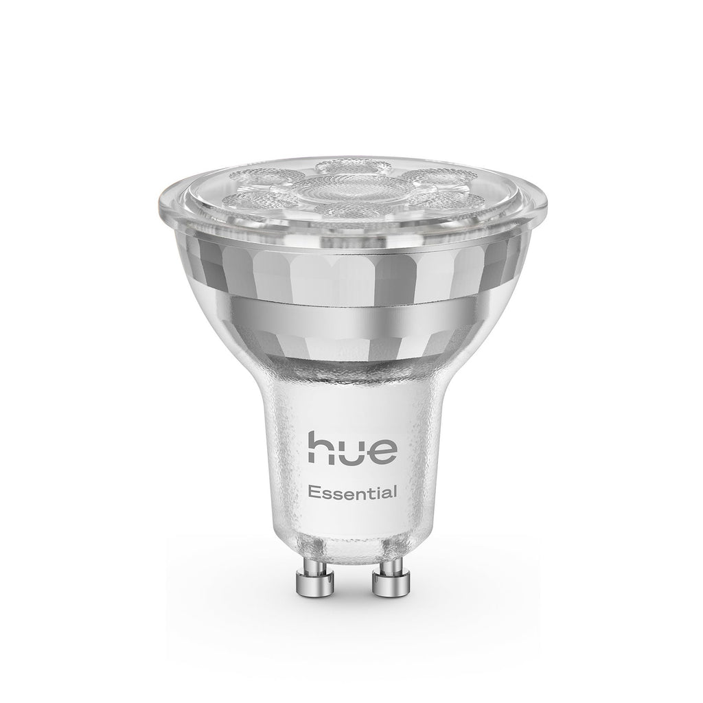 LED-pære GU10 5W RGB CCT dimbar 3-pakning Philips Hue montert i lampe