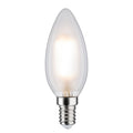 LED-pære kronelysform E14 5W 2700K matt dimbar Paulmann forfra