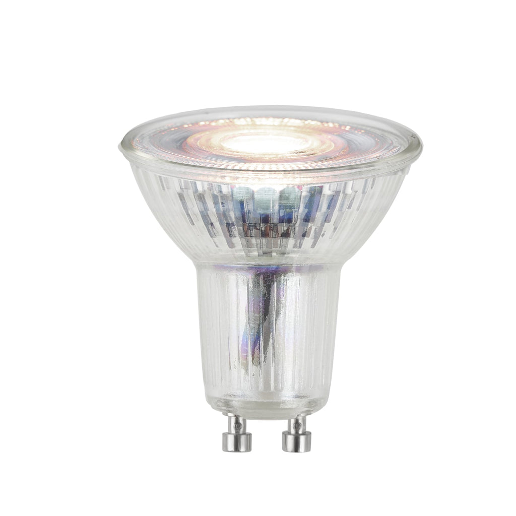 LED-pære reflektor GU10 4,5W 3000K klar 36° forfra