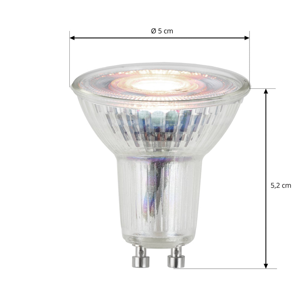 LED-pære reflektor GU10 4,5W 3000K klar 36° nærbilde