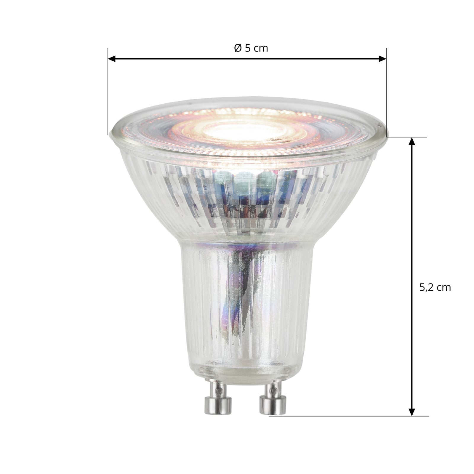 LED-pære reflektor GU10 4,5W 3000K klar 36° nærbilde