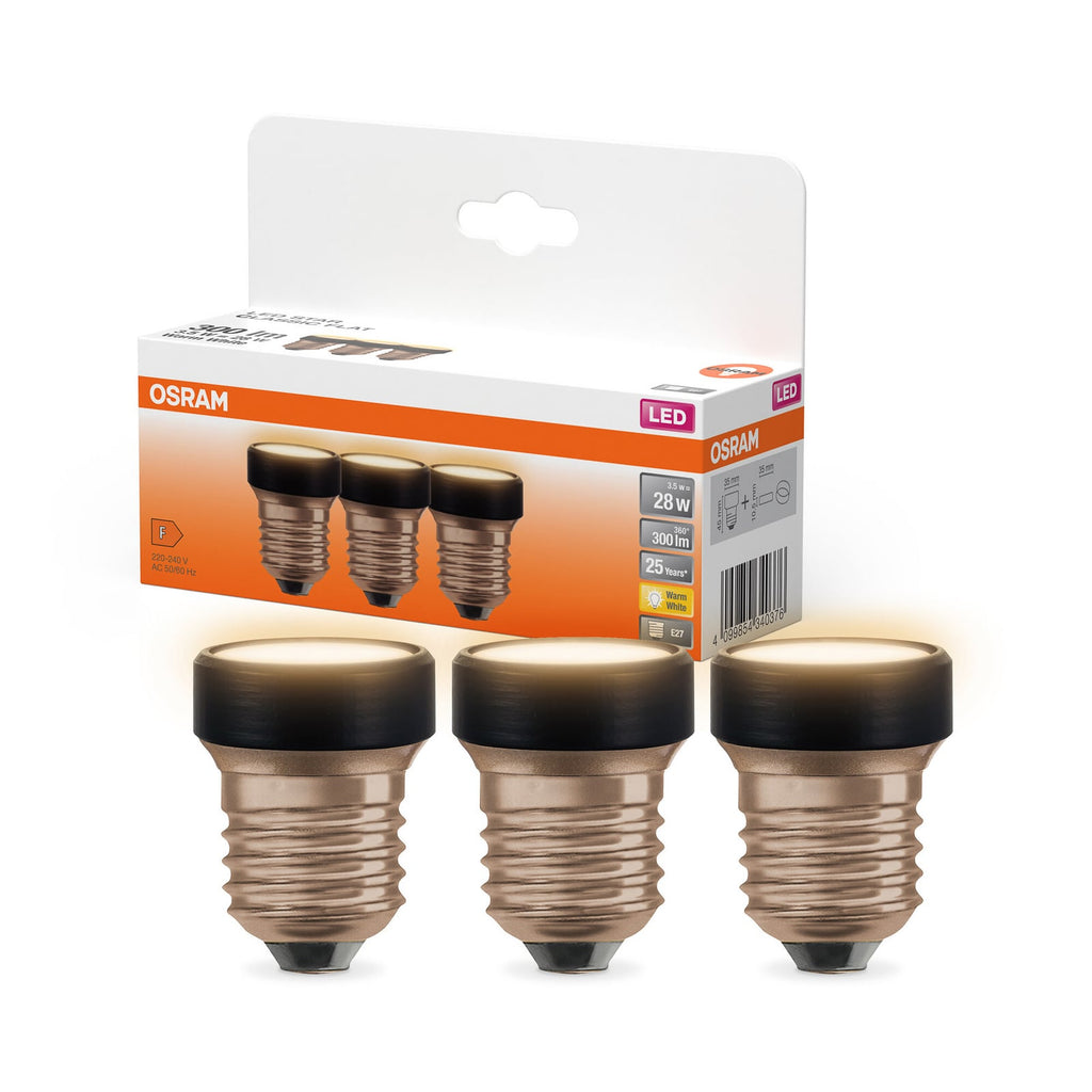 LED-pære Star Flat E27 3,5W 300lm 2700K varmhvit 3-pk bakside